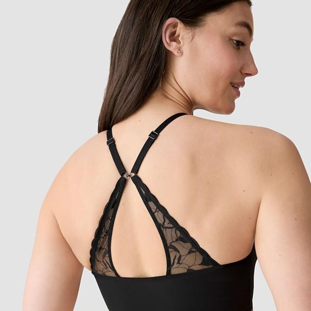 True & Co True Everybody Boost Plunge Bra Black Extra Large XL - Picture 3 of 4